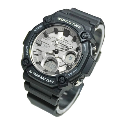 Casio de hombre pulsera de resina 10 años de batería – AEQ-120W-7AV