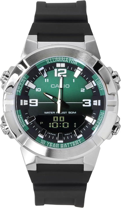 Casio Doble hora correa de caucho – AMW-870A-3AV