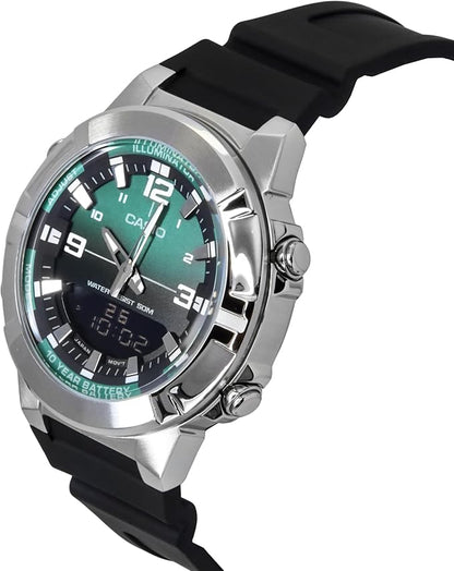 Casio Doble hora correa de caucho – AMW-870A-3AV