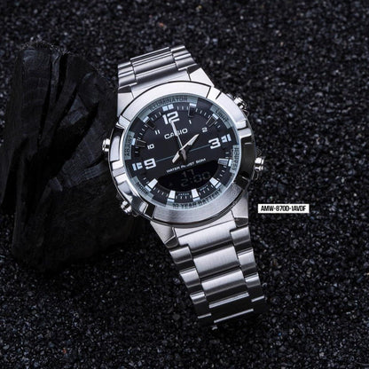 Casio de caballero correa de metal – AMW-870D-1AV