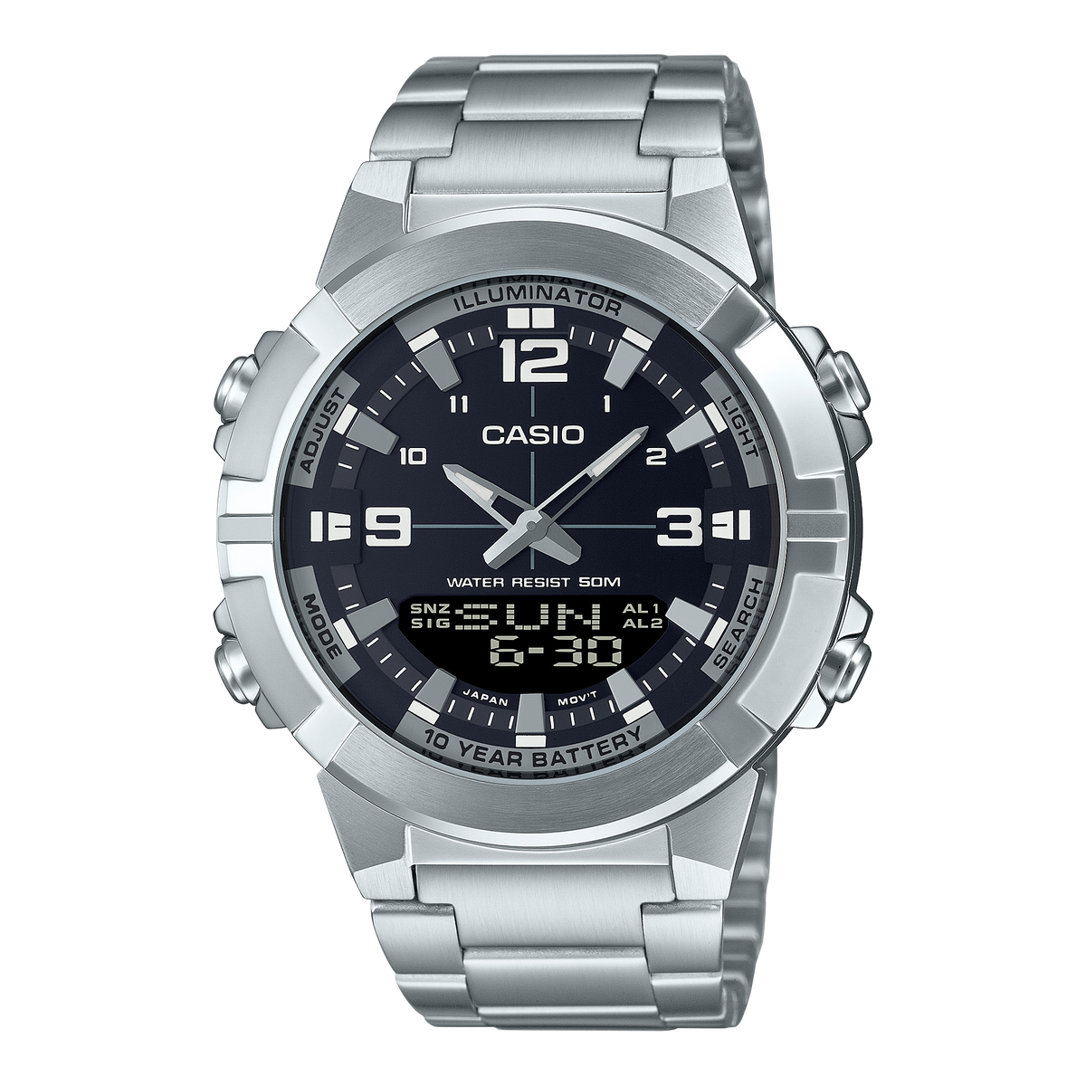 Casio de caballero correa de metal – AMW-870D-1AV