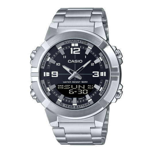 Casio de caballero correa de metal – AMW-870D-1AV
