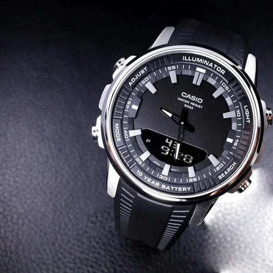 Casio de hombre correa de silicona – AMW-880-1AV