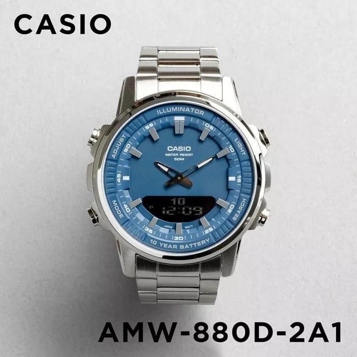 Casio Illuminator 10 Años de Batería para Hombre – AMW-880D-2A1V
