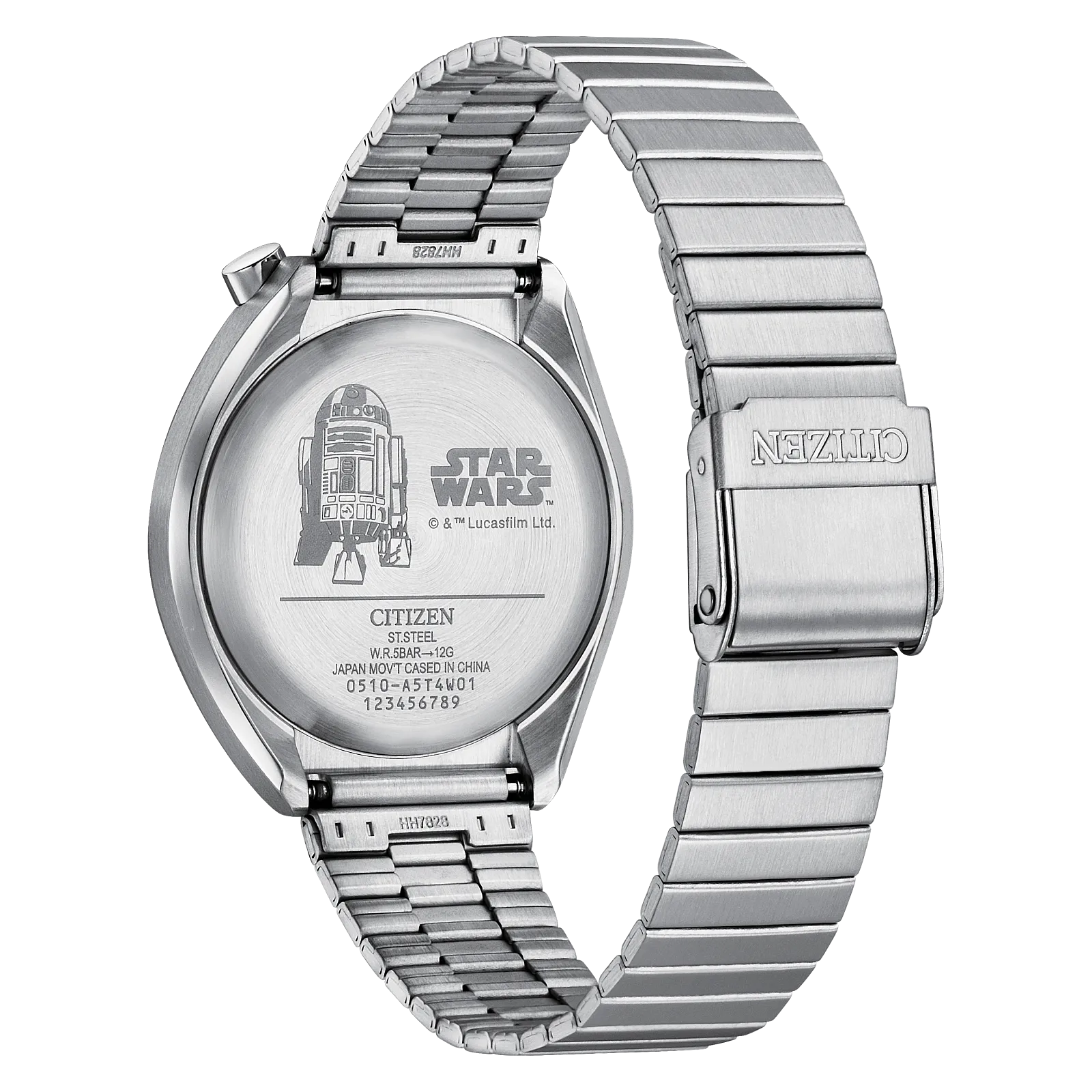 Citizen Star Wars R2-D2 unisex pulsera de metal – AN3666-51A