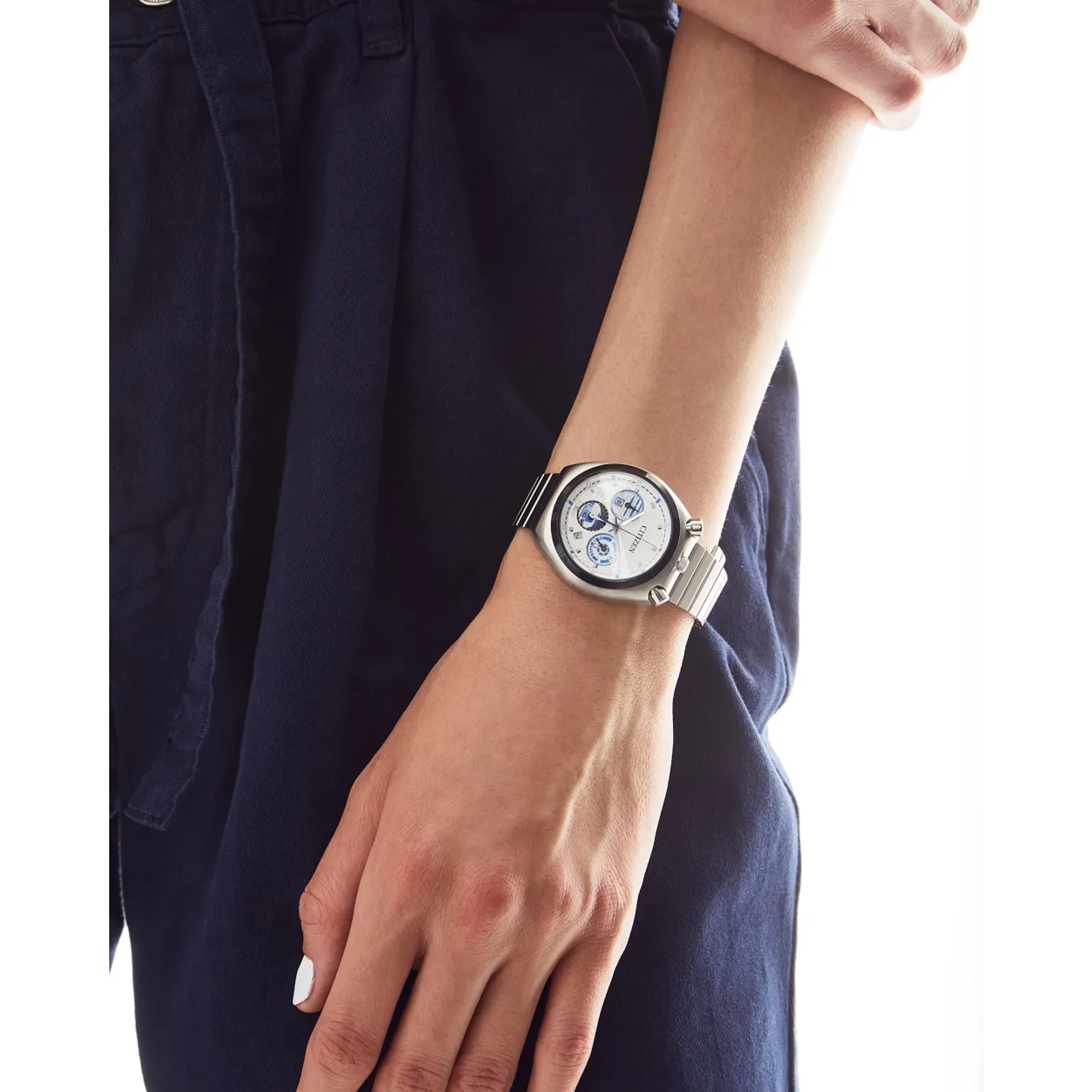 Citizen Star Wars R2-D2 unisex pulsera de metal – AN3666-51A