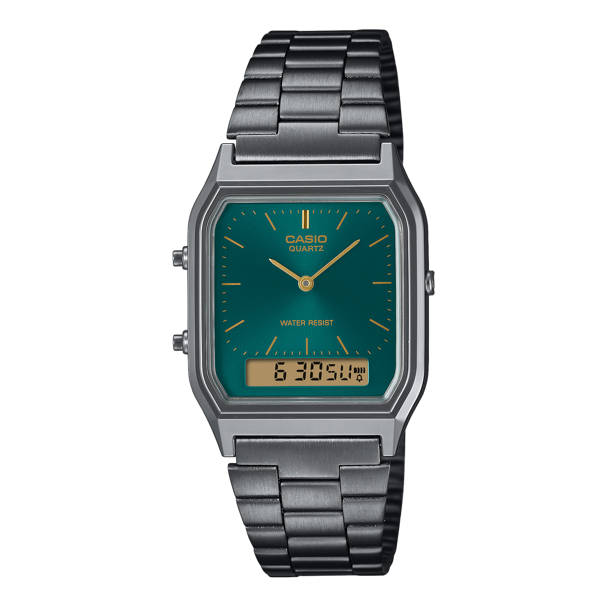 Casio unisex correa de metal – AQ-230EGG-3A