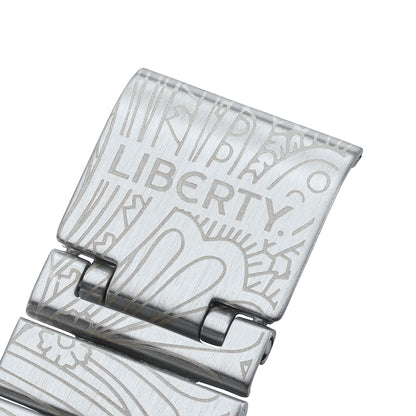 Casio x Liberty unisex correa de metal doble hora – AQ-230ELT-7A