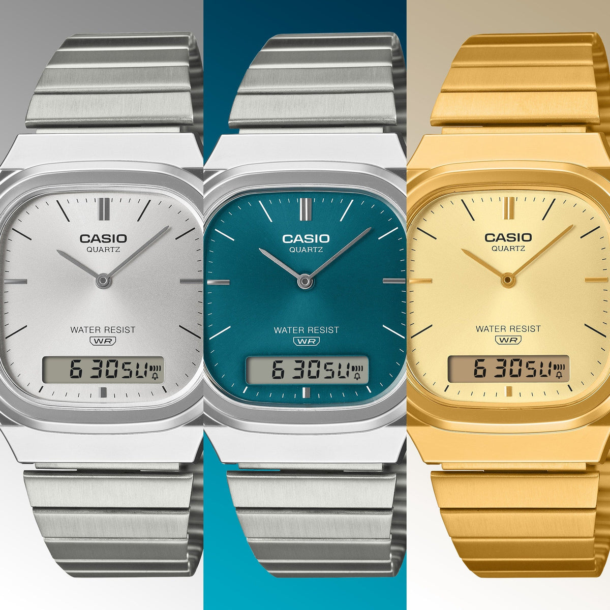Casio de dama pulsera de metal – AQ-240E-3A
