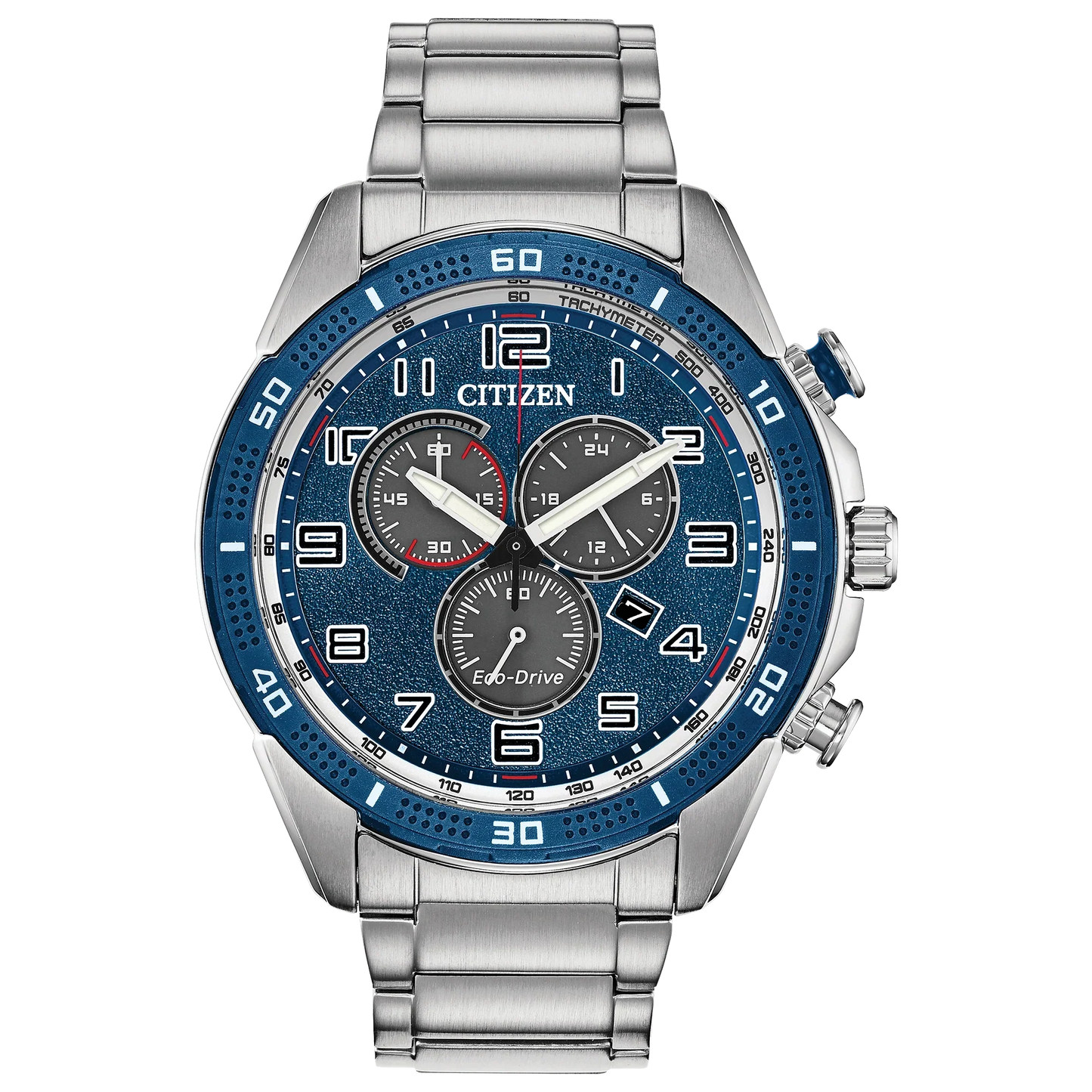 AT2440-51L Reloj Citizen Sport de hombre pulsera de metal 45 mm Eco-Drive