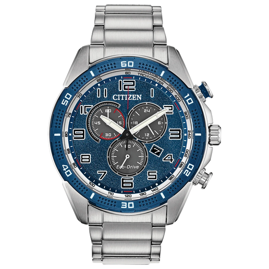 Citizen Sport de hombre pulsera de metal 45 mm Eco-Drive – AT2440-51L