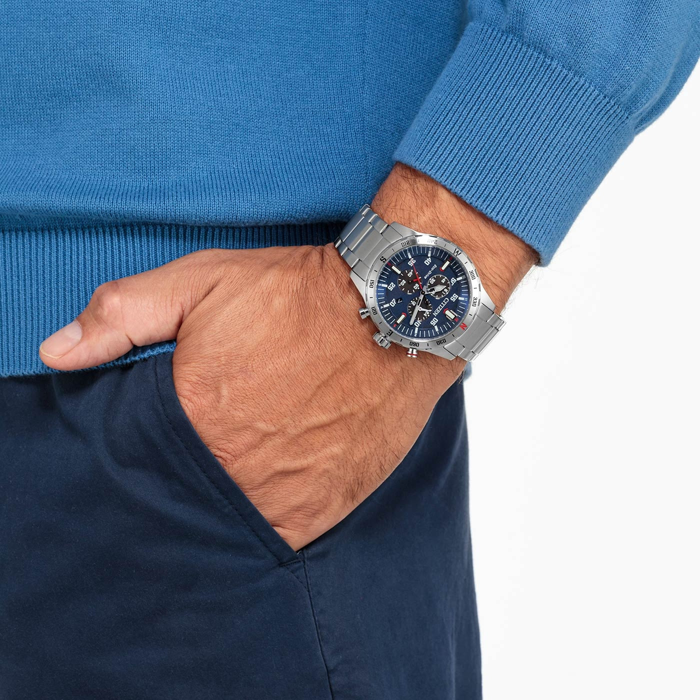 Citizen Sport Casual Eco-drive de caballero pulsera de metal – AT2520-89L