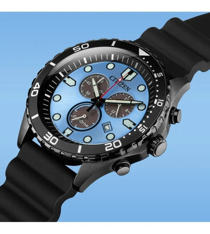Citizen Eco-Drive para hombre pulsera de caucho – AT2567-18L