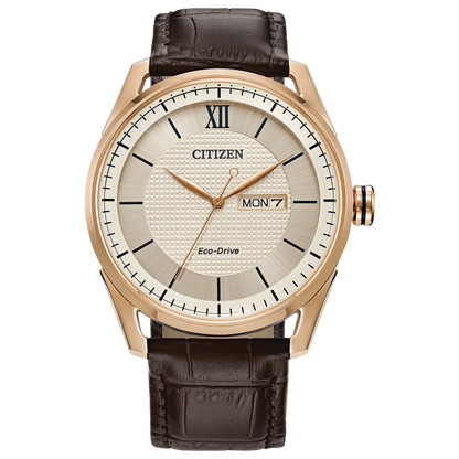 Citizen Classic de hombre pulsera de cuero 42 mm – AW0082-01A