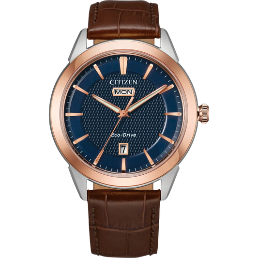 Citizen Rolan Eco Drive de hombre pulsera de cuero Eco-Drive – AW0096-06L