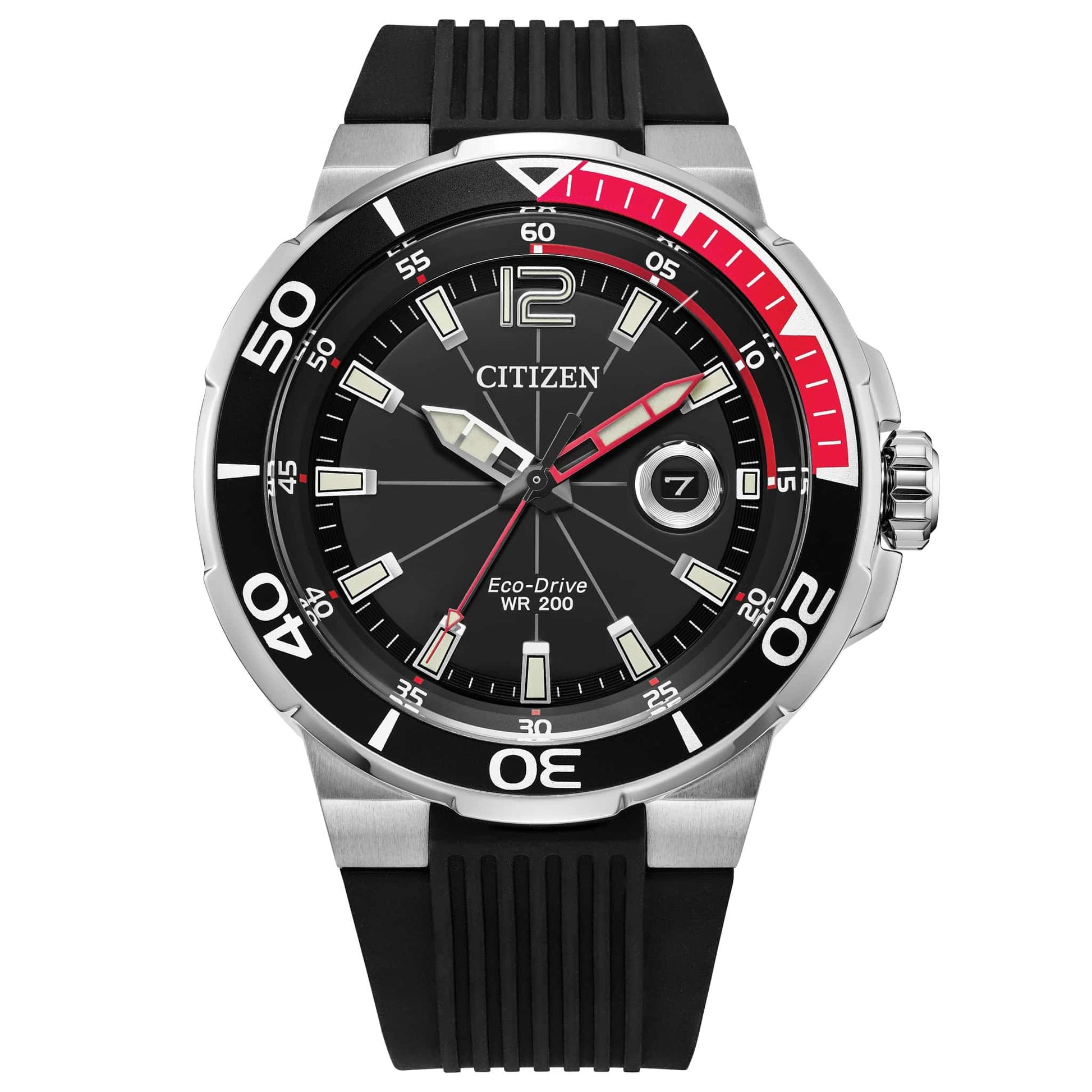 Citizen Eco-drive para hombre pulsera de caucho – AW1429-00E