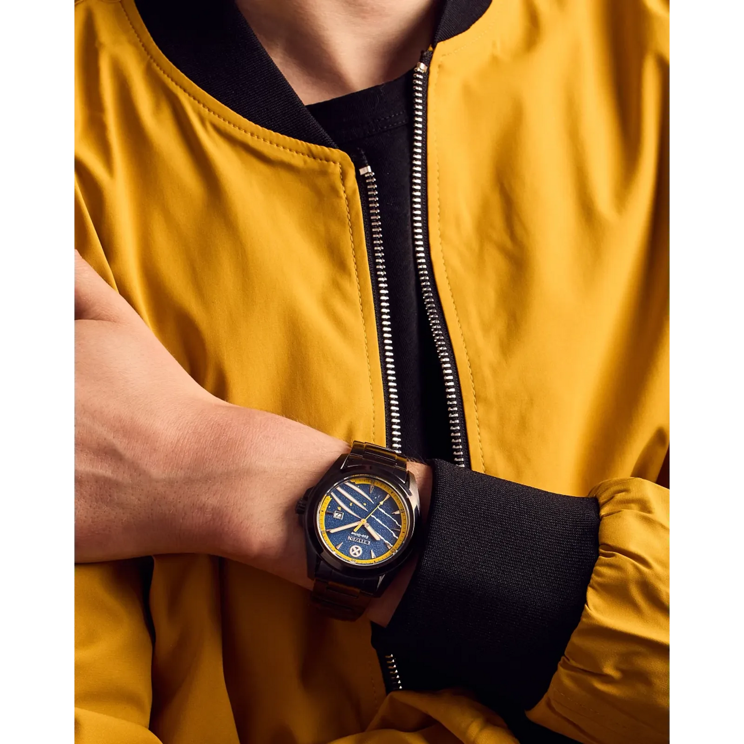 Citizen Wolverine Edition Marvel Eco-drive de hombre pulsera de metal – AW1435-66W