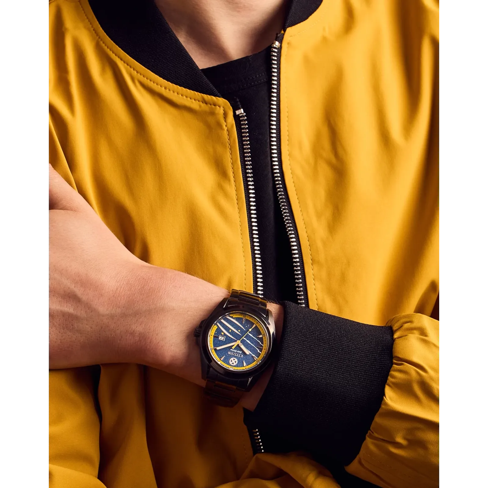 Citizen Wolverine Edition Marvel Eco-drive de hombre pulsera de metal – AW1435-66W