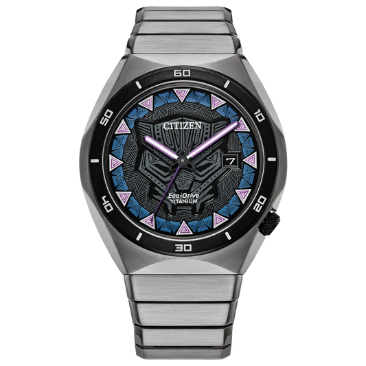 Citizen Black Panter Marvel Edition de hombre pulsera de acero inoxidable Eco-drive – AW1668-50W