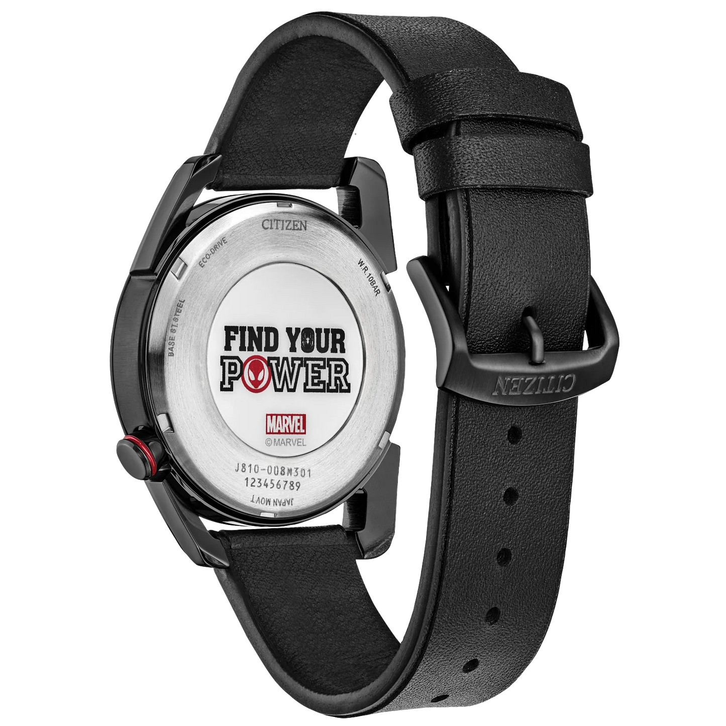 Citizen Spider-Man Miles Morales Marvel Edition de caballero pulsera de piel Eco-drive – AW1685-00W