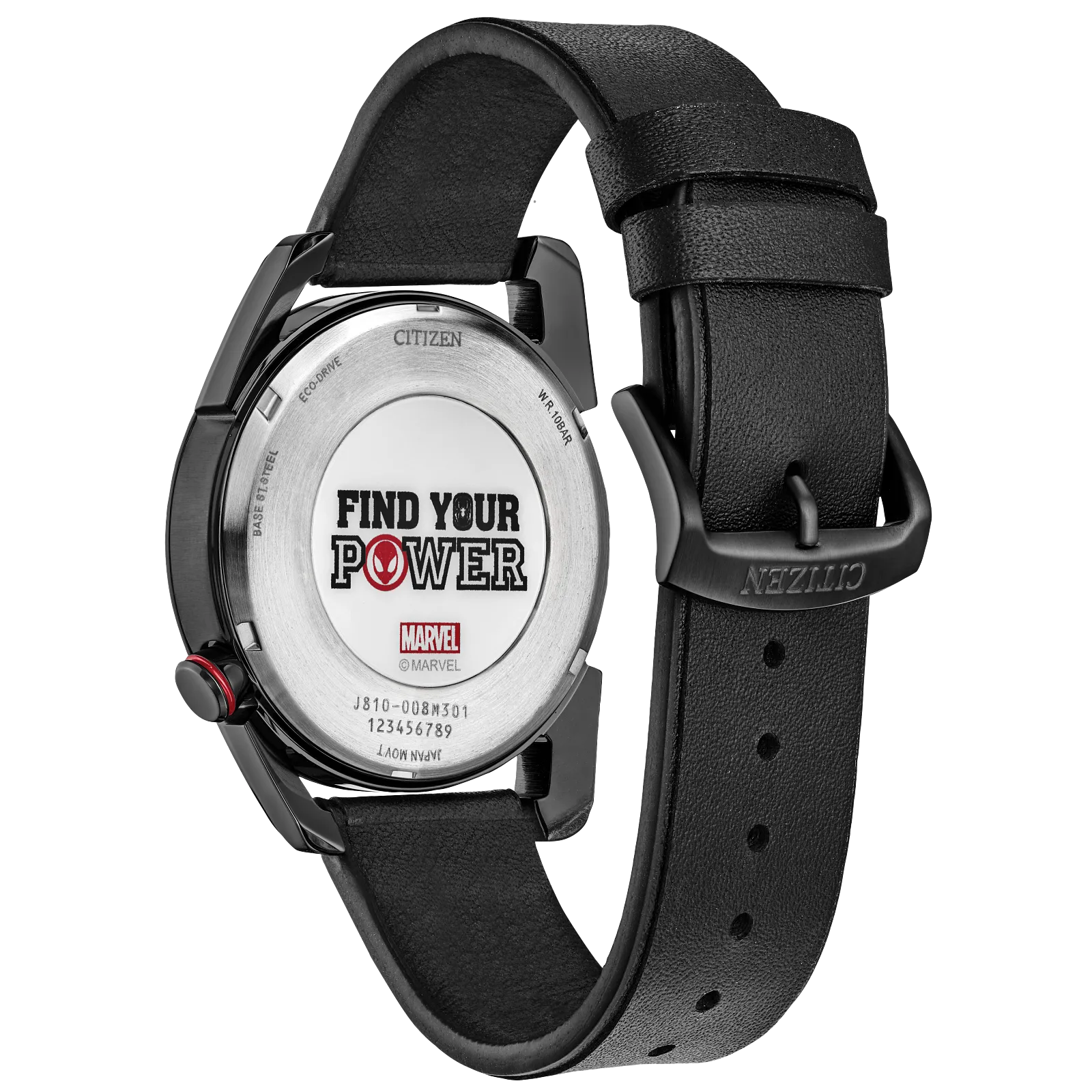 Citizen Spider-Man Miles Morales Marvel Edition de caballero pulsera de piel Eco-drive – AW1685-00W