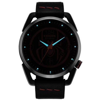 Citizen Spider-Man Miles Morales Marvel Edition de caballero pulsera de piel Eco-drive – AW1685-00W