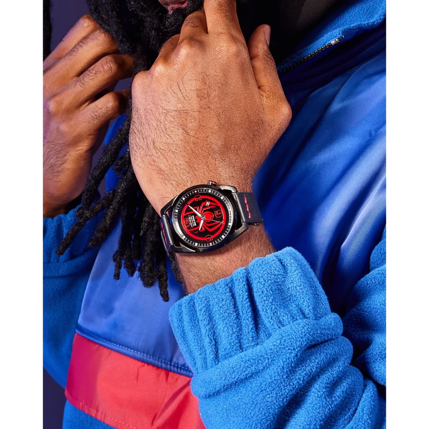 Citizen Spider-Man Miles Morales Marvel Edition de caballero pulsera de piel Eco-drive – AW1685-00W
