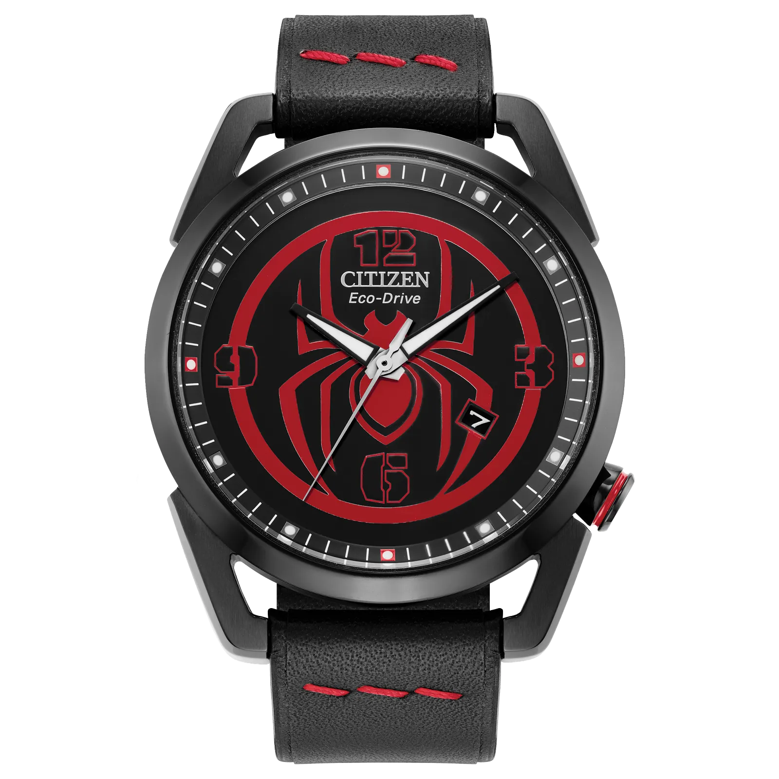 Citizen Spider-Man Miles Morales Marvel Edition de caballero pulsera de piel Eco-drive – AW1685-00W