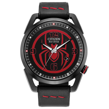Citizen Spider-Man Miles Morales Marvel Edition de caballero pulsera de piel Eco-drive – AW1685-00W