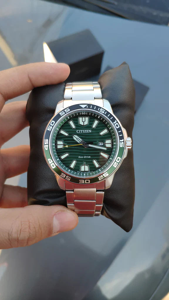 Citizen Eco-drive de hombre pulsera de acero inoxidable – AW1701-56X