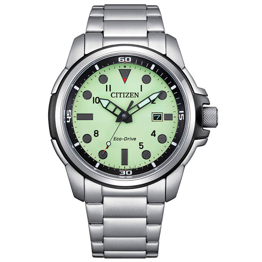 Citizen Sea Land Eco-Drive de caballero correa de metal – AW1800-89X