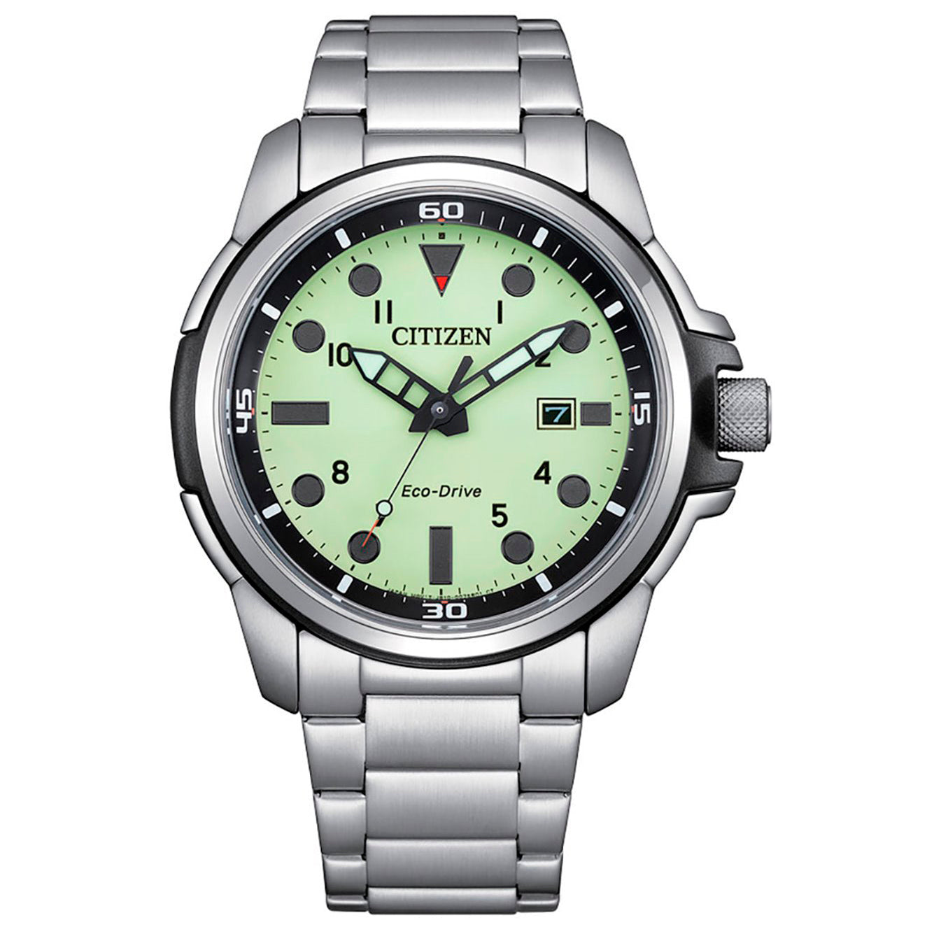 Citizen Sea Land Eco-Drive de caballero correa de metal – AW1800-89X