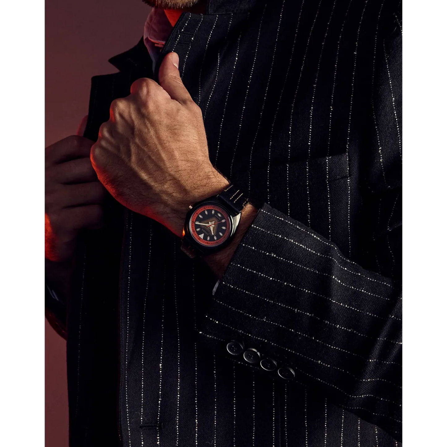Citizen Tony Stark Iron Man Edición Marvel de caballero pulsera de cuero Eco-drive – AW2075-05W