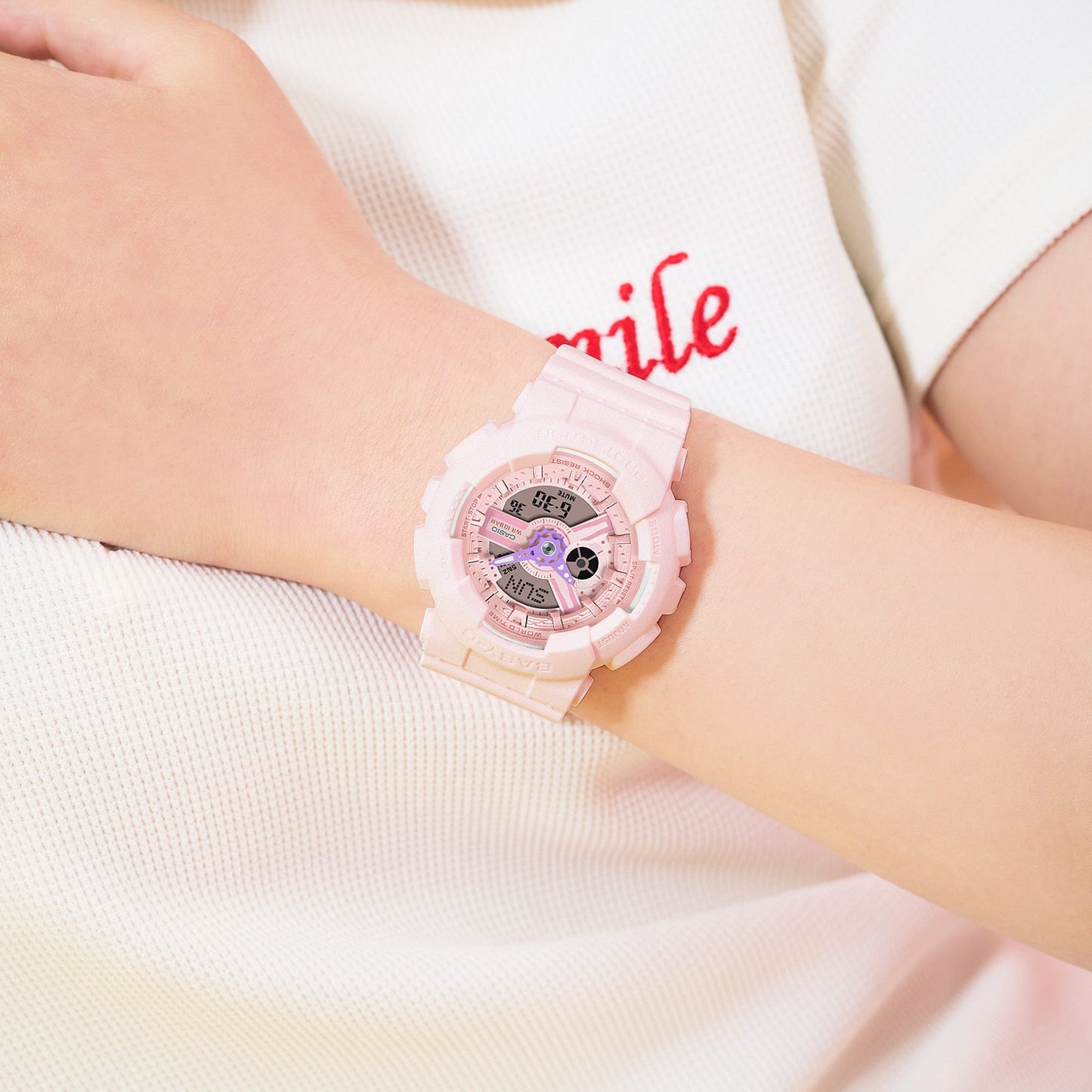 Baby-G de dama pulsera de resina doble hora – BA-110AH-4A