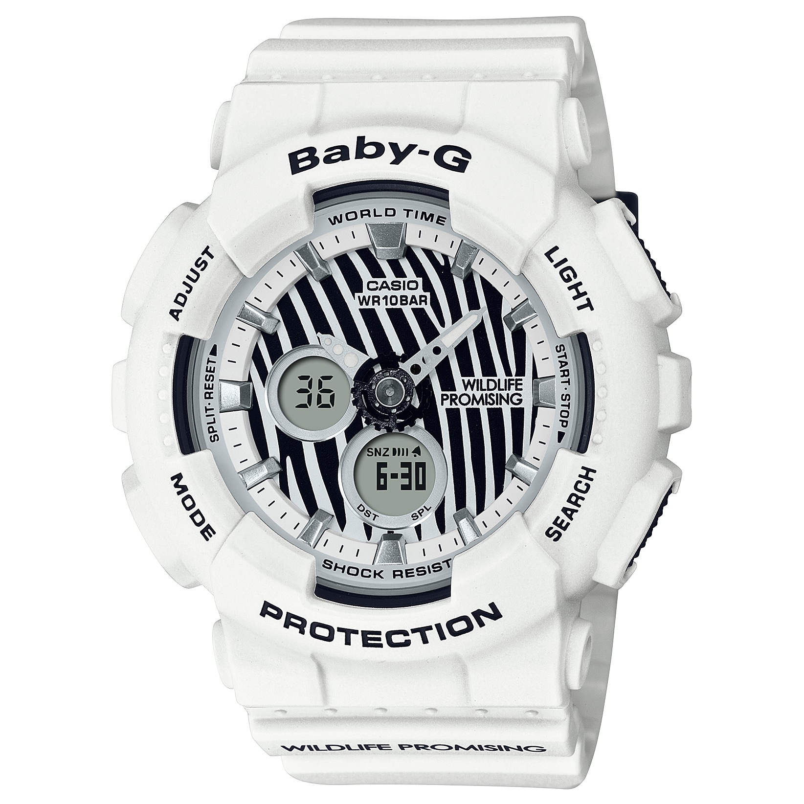 Baby-G WILDLIFE PROMISING de señorita pulsera de caucho – BA-120WLP-7A