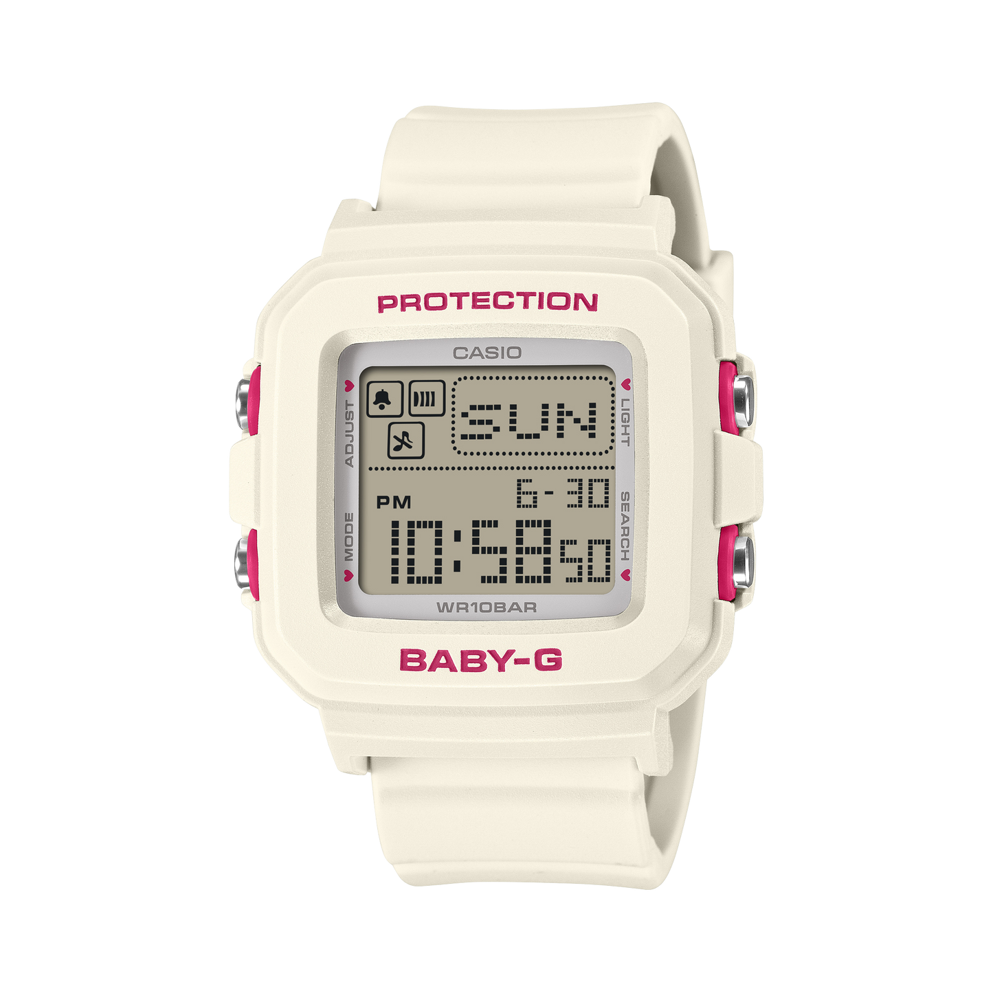 Baby-G de dama correa de caucho digital – BGD-10KH-7