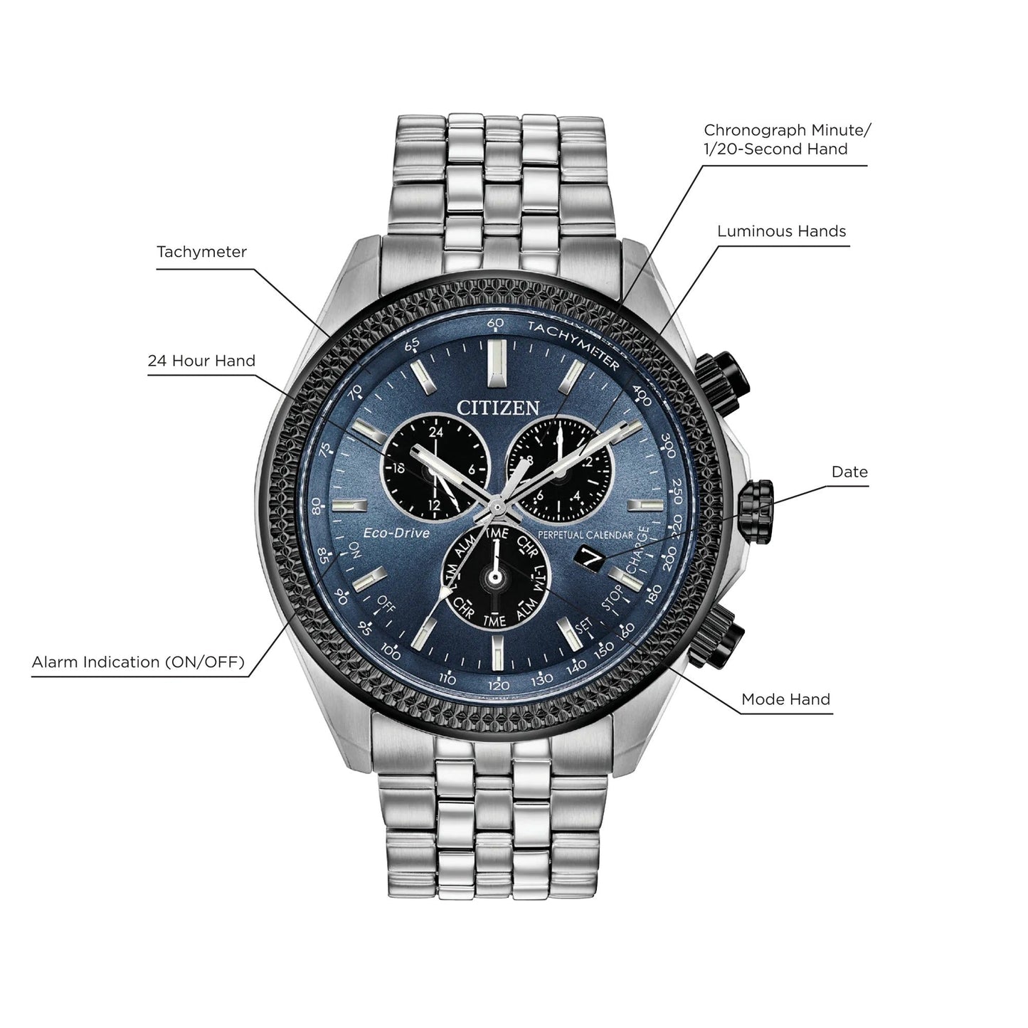 BL5568-54L Reloj Citizen Eco-Drive Perpetual de hombre correa de metal
