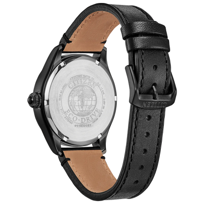 Citizen Garrison Eco-drive de hombre pulsera de cuero – BM6835-15E