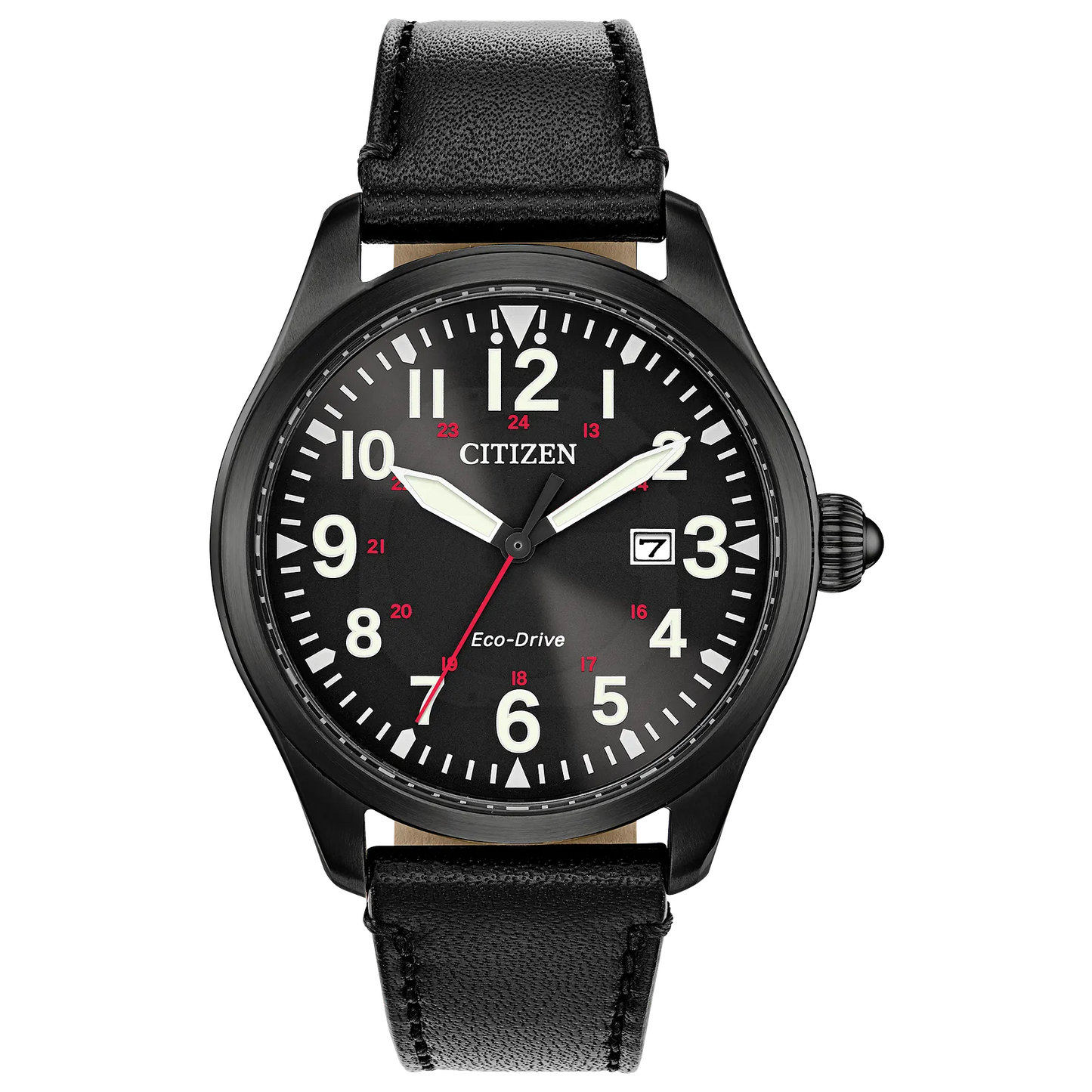 Citizen Garrison Eco-drive de hombre pulsera de cuero – BM6835-15E