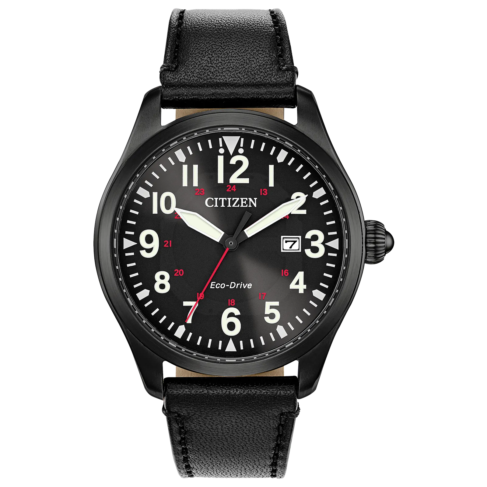 Citizen Garrison Eco-drive de hombre pulsera de cuero – BM6835-15E