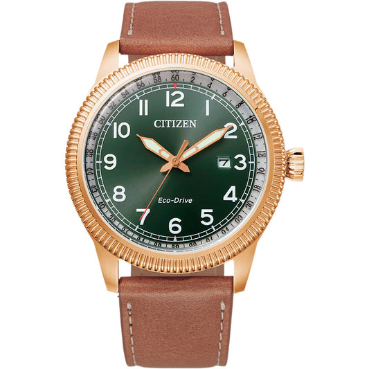Citizen Eco-Drive de hombre correa de cuero – BM7483-15X