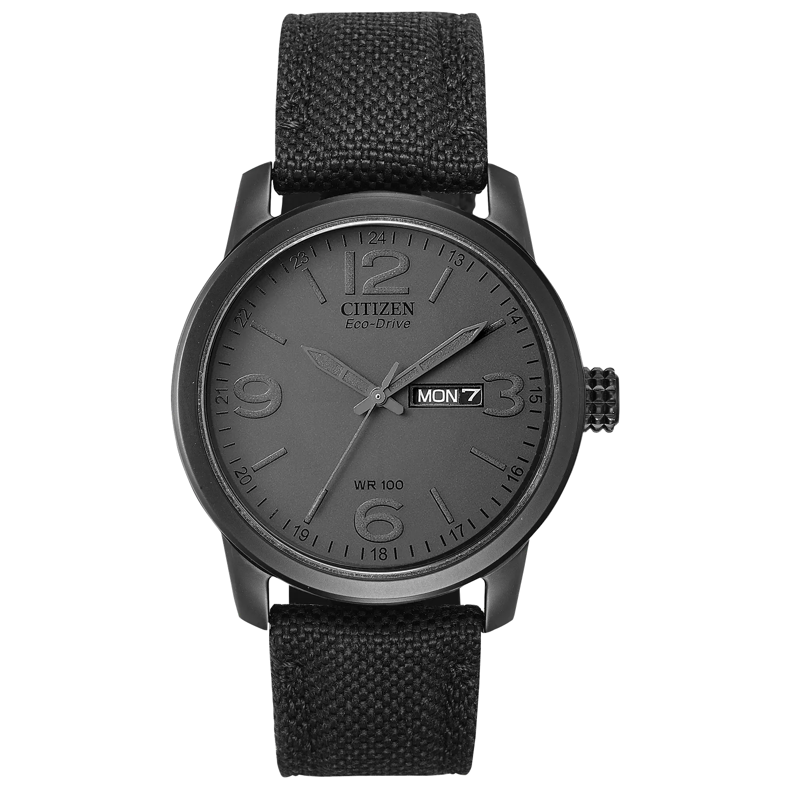 Citizen Garrison de hombre pulsera de tela Eco-drive – BM8475-00F