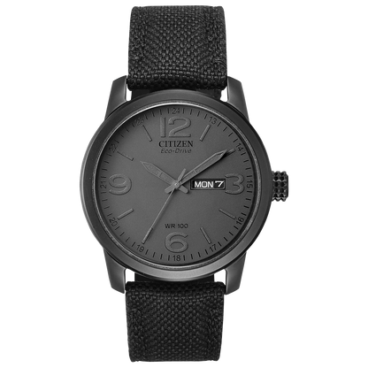 Citizen Garrison de hombre pulsera de tela Eco-drive – BM8475-00F