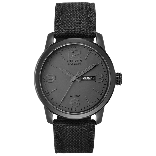 Citizen Garrison de hombre pulsera de tela Eco-drive – BM8475-00F