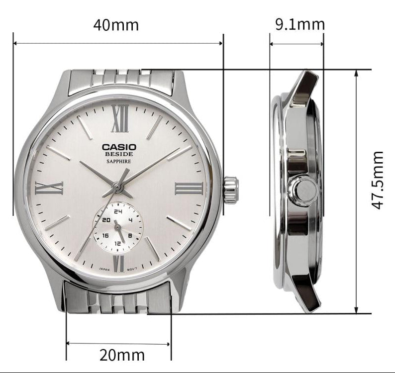 Casio de hombre correa de metal – BMS-100D-7AV