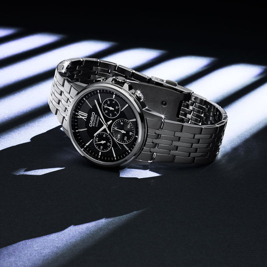 Casio de hombre correa de metal – BMS-300D-1AV