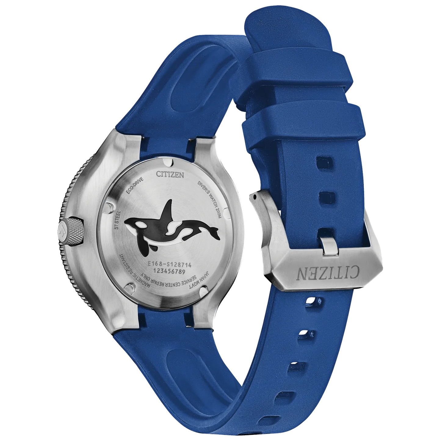 Citizen Promaster Dive Blue Orca de hombre pulsera de caucho Eco-drive – BN0238-02L