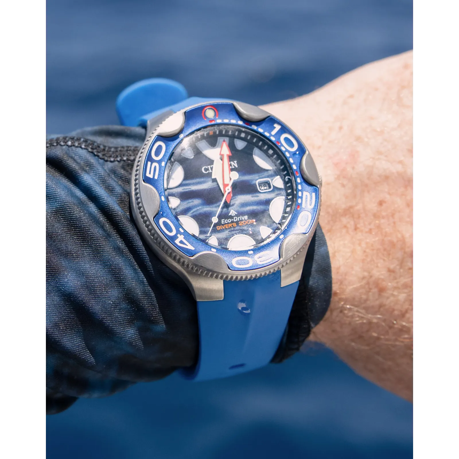Citizen Promaster Dive Blue Orca de hombre pulsera de caucho Eco-drive – BN0238-02L