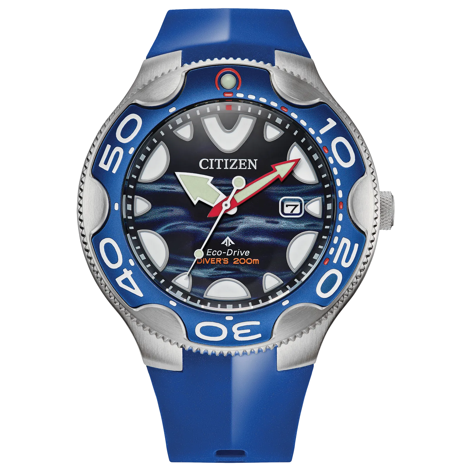 Citizen Promaster Dive Blue Orca de hombre pulsera de caucho Eco-drive – BN0238-02L