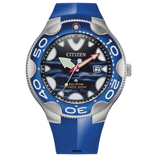 Citizen Promaster Dive Blue Orca de hombre pulsera de caucho Eco-drive – BN0238-02L